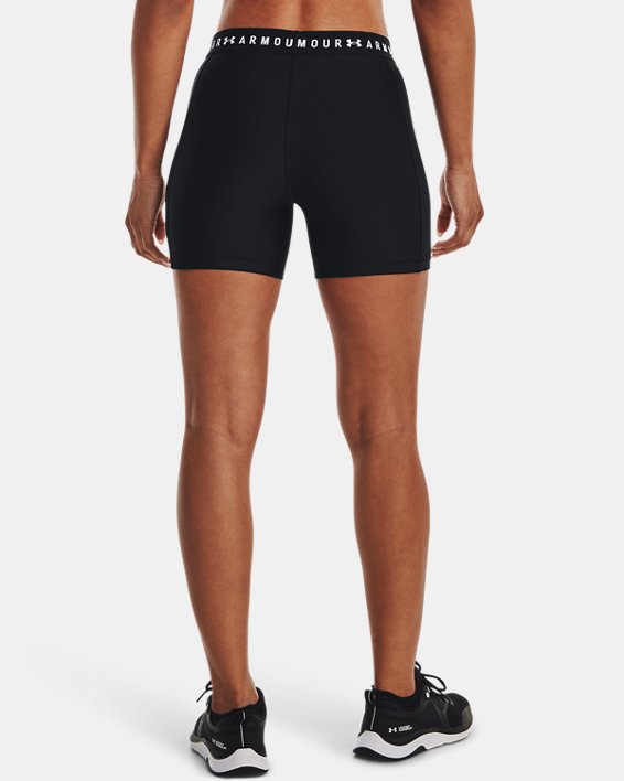 Women's HeatGear® Middy Shorts, Black, pdpMainDesktop image number 1
